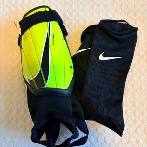Nike Neon Yellow and Black Shin Guards